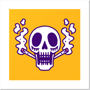 Skull duble Posters and Art